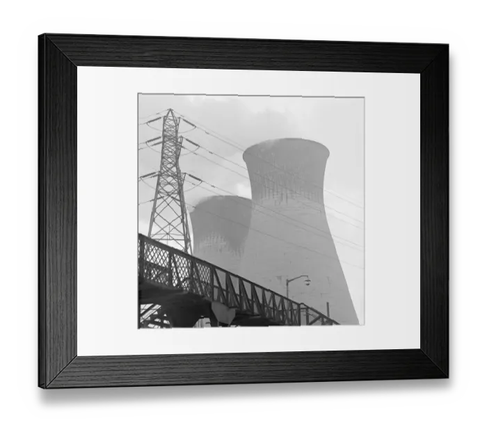 Framed Print : Cooling towers a065154