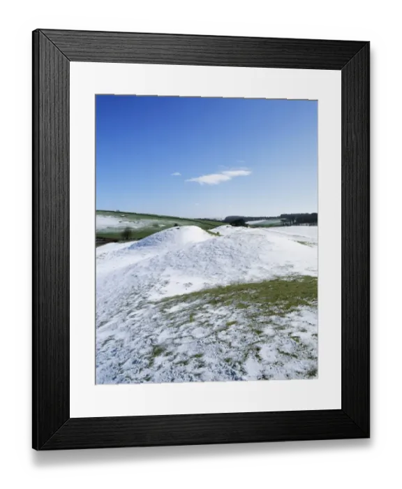 Framed Print : Winterbourne Poor Lot Barrows K040023 Framed Print : Winterbourne Poor Lot Barrows K040023