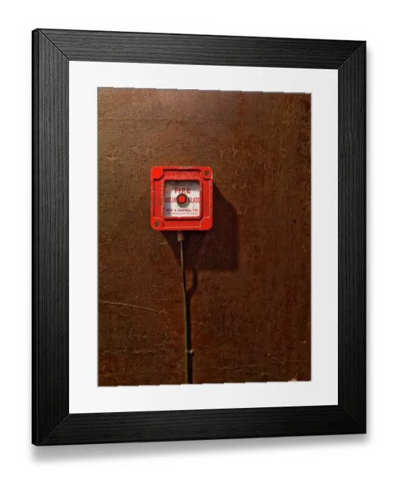 Framed Print : Fire Alarm, J. W. Evans N080194 Framed Print : Fire Alarm, J. W. Evans N080194