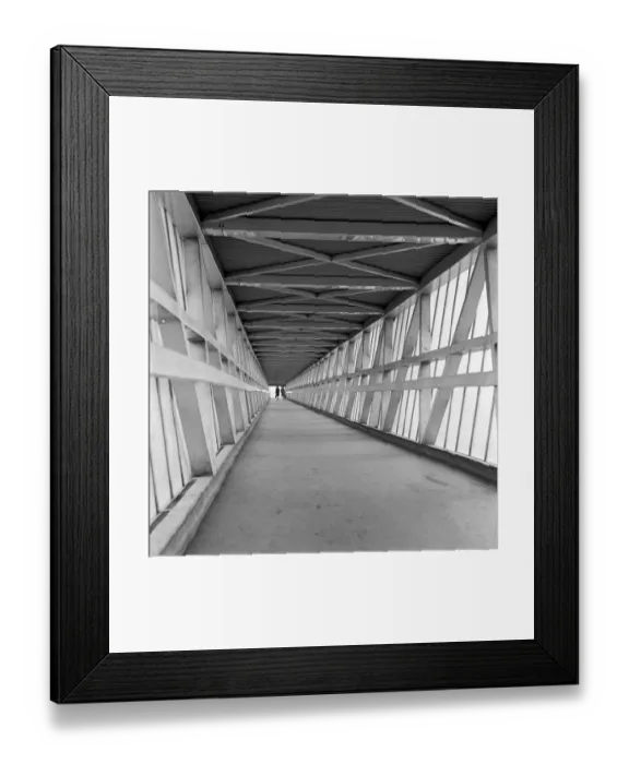 Framed Print : Covered footbridge a064990