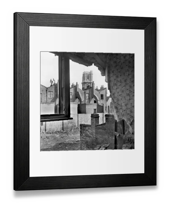 Framed Print : View from a house undergoing demolition a066035