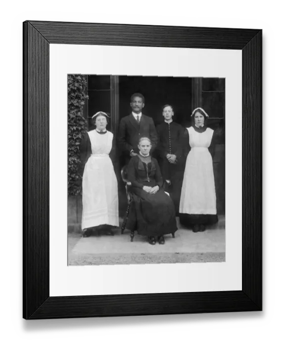Framed Print : Domestic servants, King's School House, Gloucester CC96_00045crop