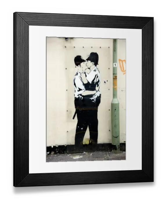 Framed Print : Kissing Coppers DP054452