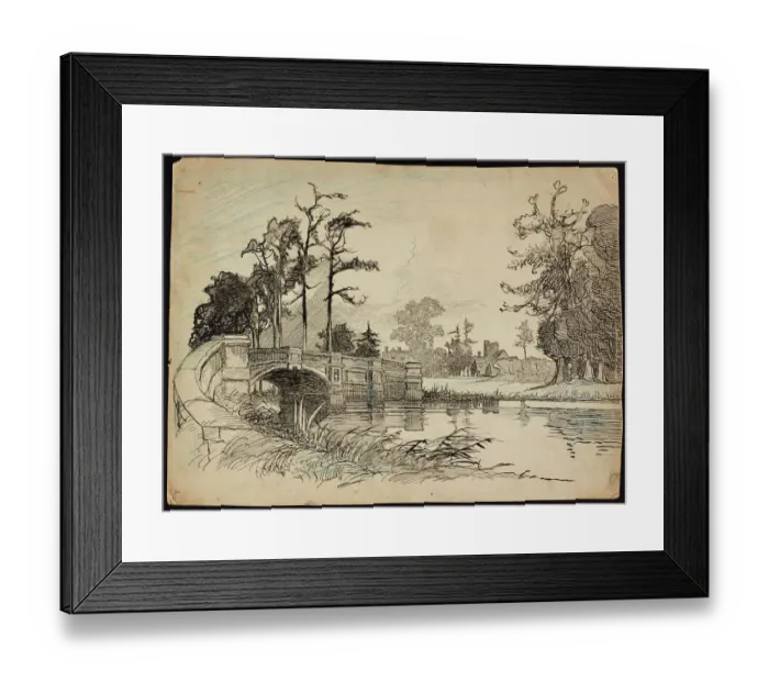 Framed Print : Cranford Park Bridge CGH01_01_0075