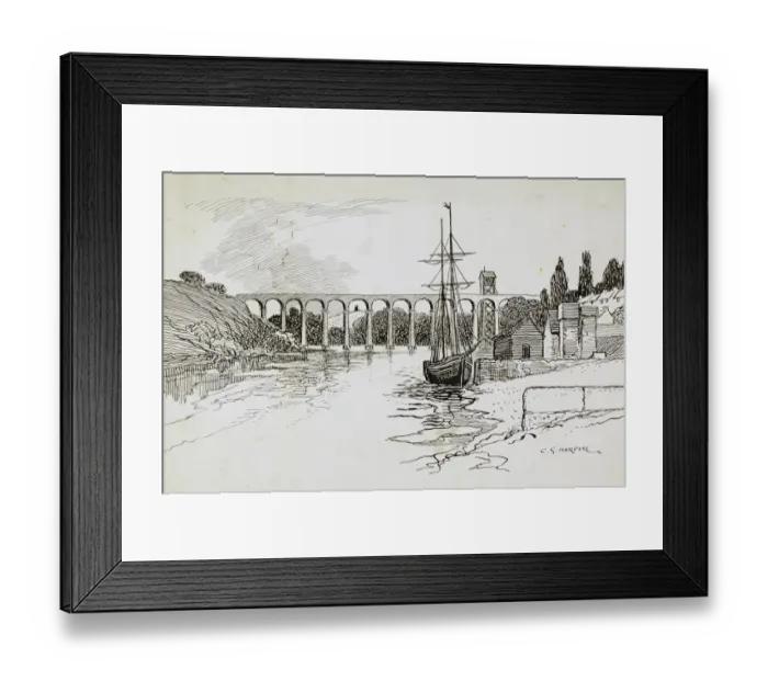 Framed Print : Calstock Viaduct CGH01_01_0495