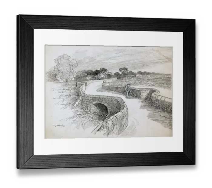 Framed Print : Swarkestone Bridge CGH01_01_0581