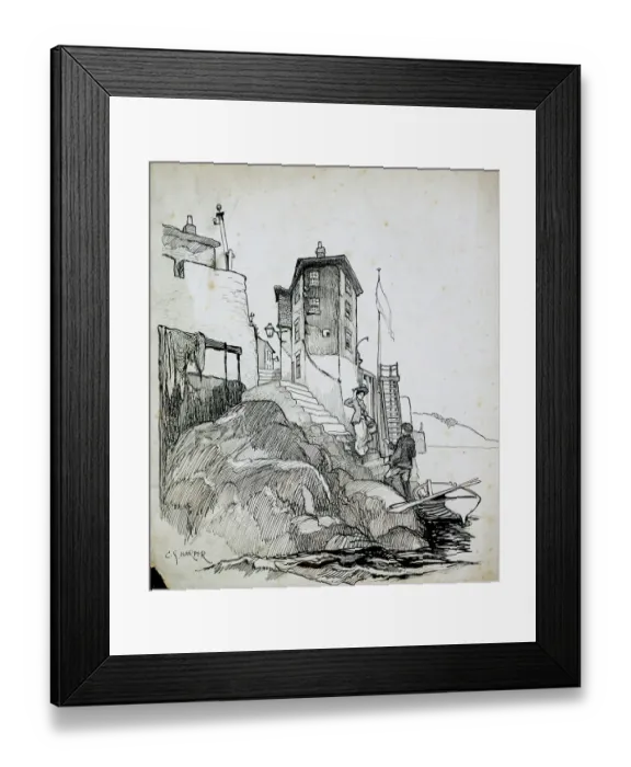 Framed Print : Robin Hoods Bay CGH01_01_0343