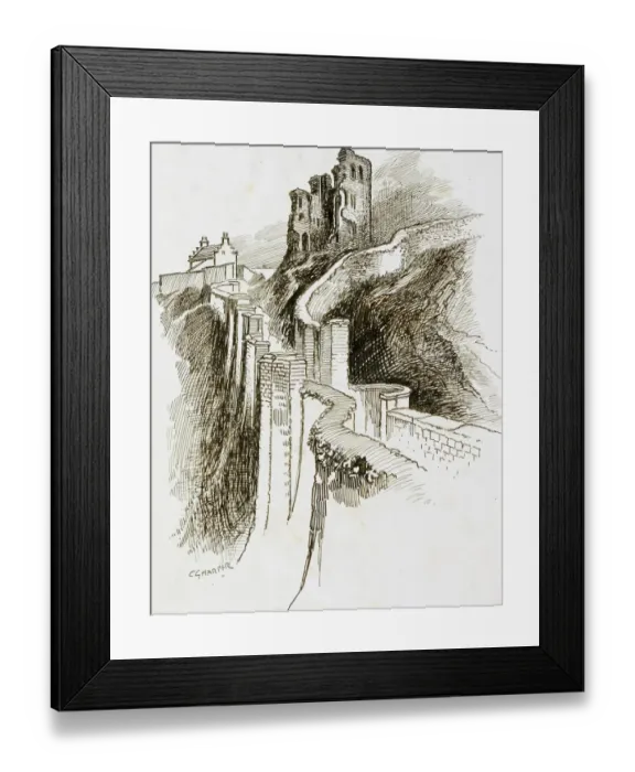 Framed Print : Scarborough Castle CGH01_01_0024