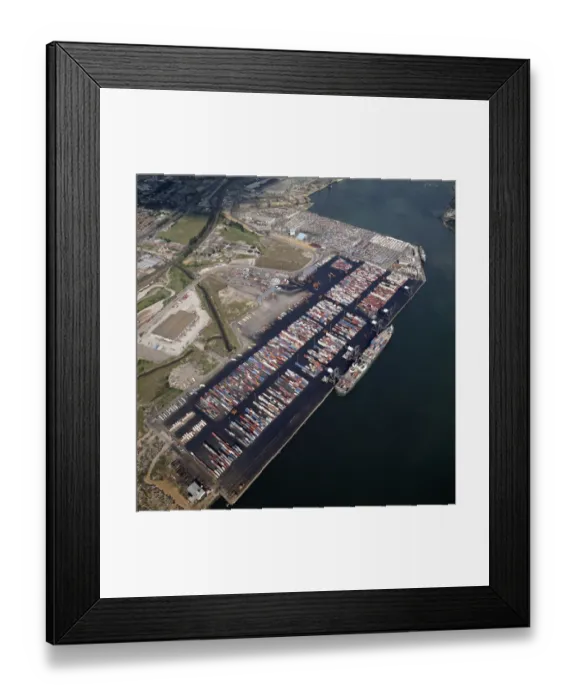 Framed Print : Container Terminal EAW516637