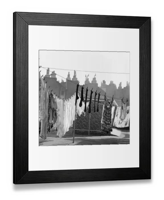 Framed Print : Laundry and chimneys a072987