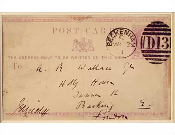 Postcard from Charles Darwin to A R Wallace K970337