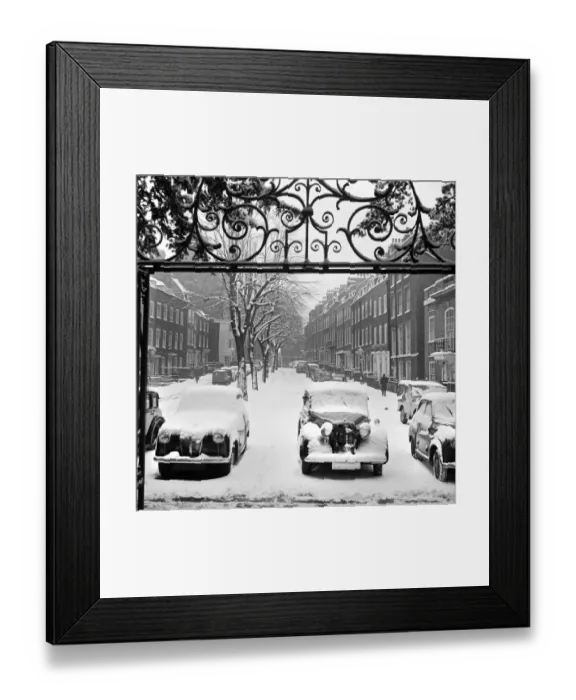 Framed Print : Cars in the snow a071902