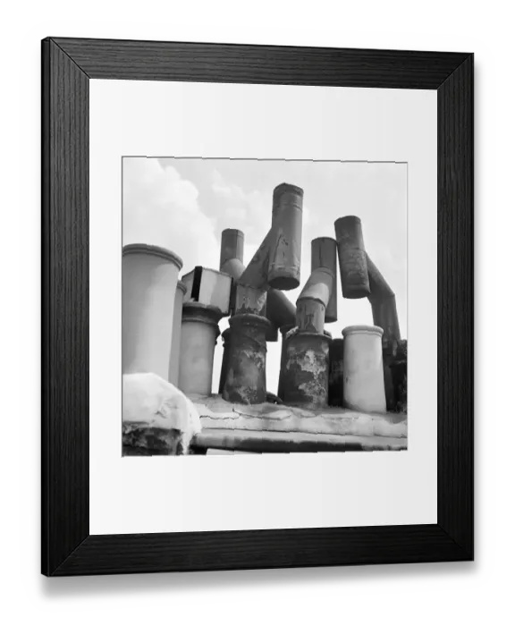 Framed Print : Chimney pots a072996