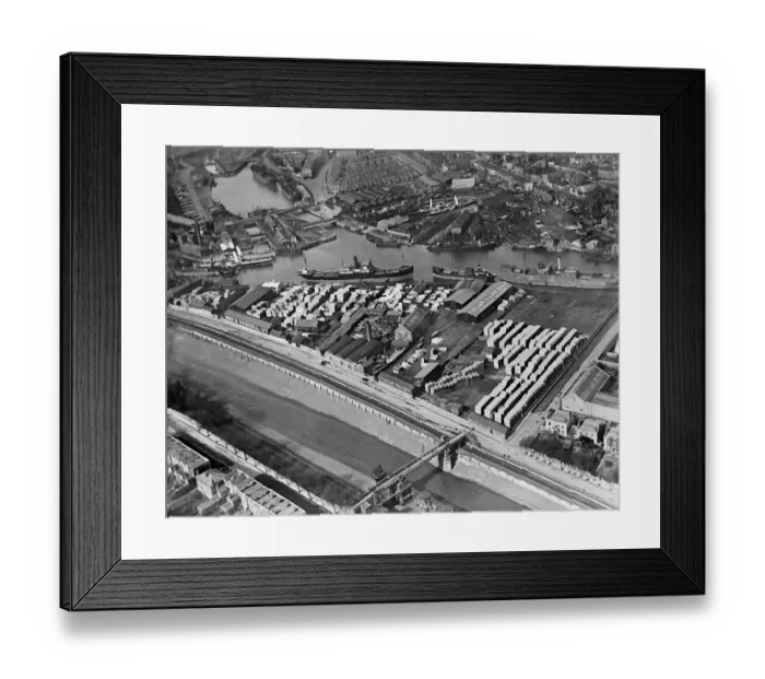 Framed Print : Bristol timber wharves EPW005470