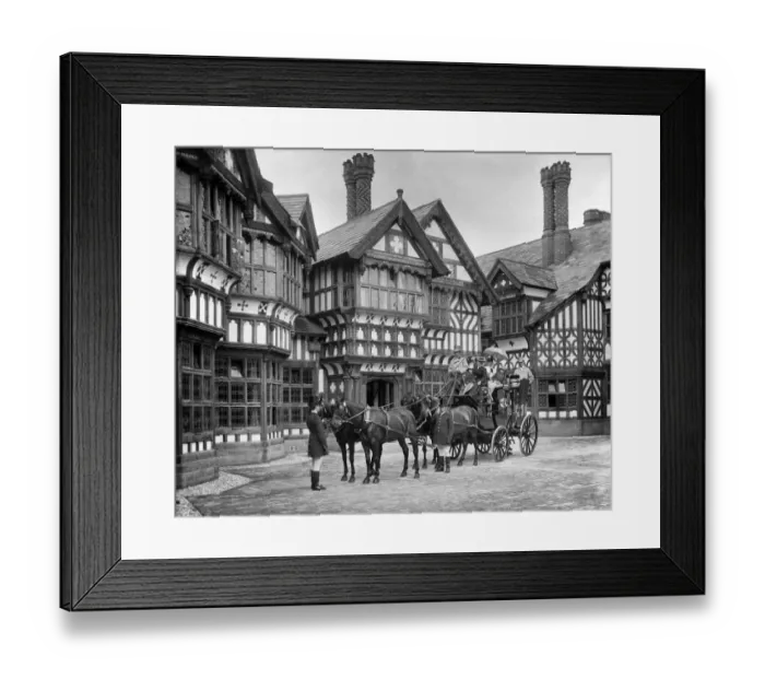 Framed Print : Coach outside Bidston Court BL12855_C Framed Print : Coach outside Bidston Court BL12855_C
