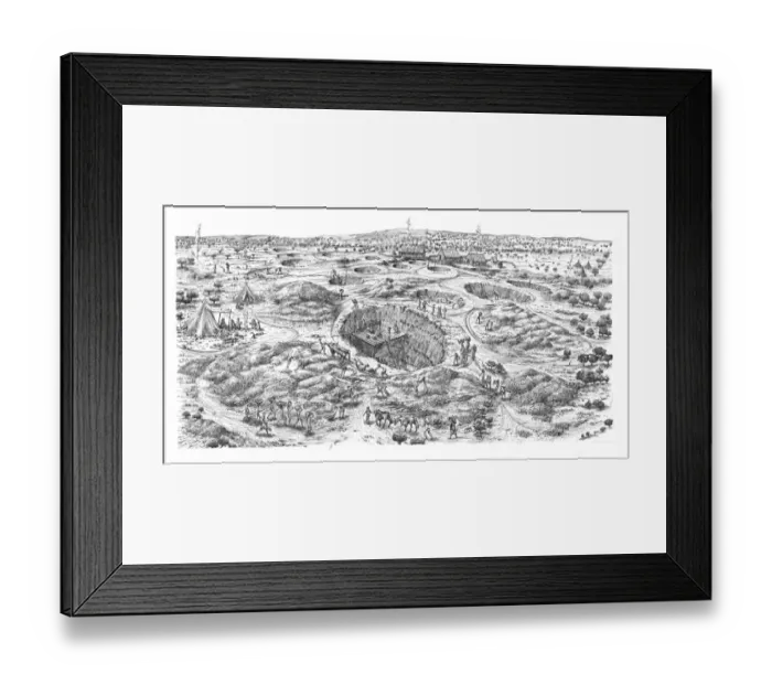 Framed Print : Neolithic flint mine IC241_001 Framed Print : Neolithic flint mine IC241_001