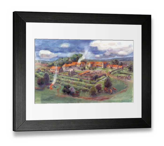 Framed Print : Gargrave Roman Villa IC042_001