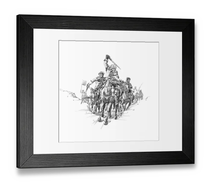 Framed Print : Scottish cavalry, Battle of Newburn Ford IC070_001