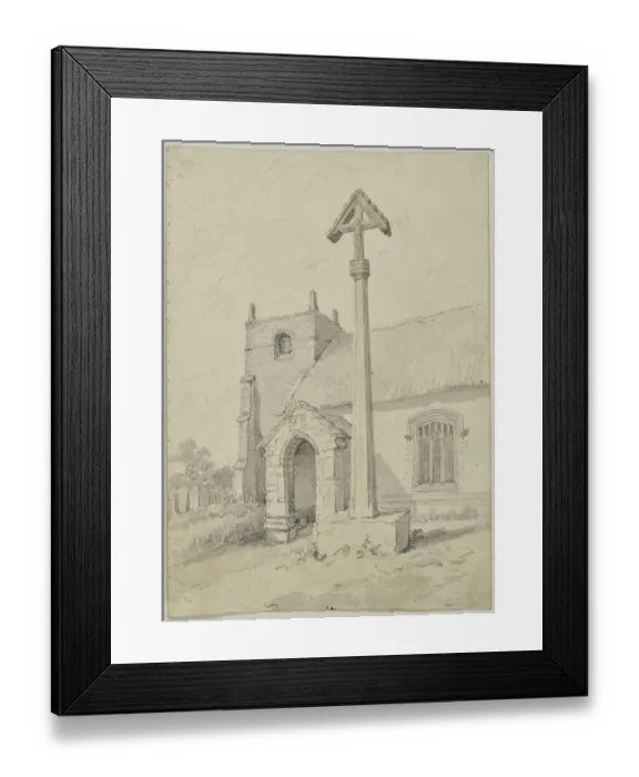 Framed Print : Churchyard Cross, Somersby CGH01_02_01_005