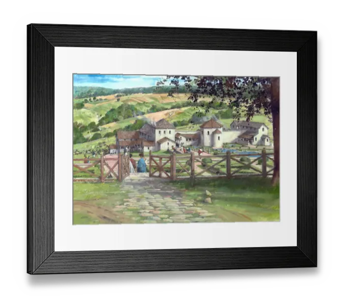 Framed Print : Great Witcombe Roman Villa N080253 Framed Print : Great Witcombe Roman Villa N080253