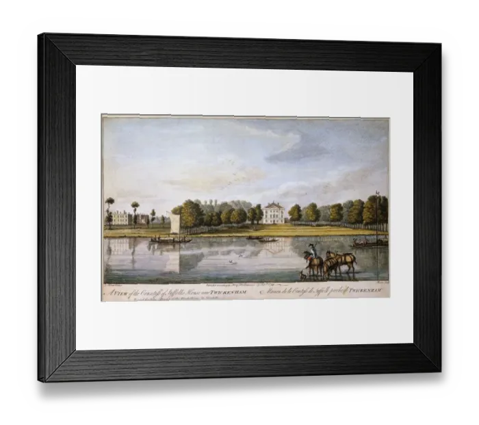 Framed Print : Engraving of Marble Hill House J900203