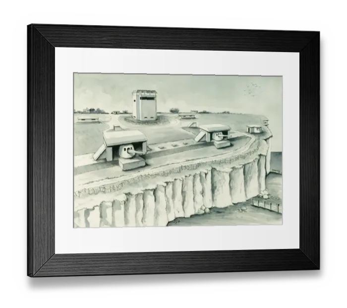 Framed Print : Coastal battery IC266_003 Framed Print : Coastal battery IC266_003