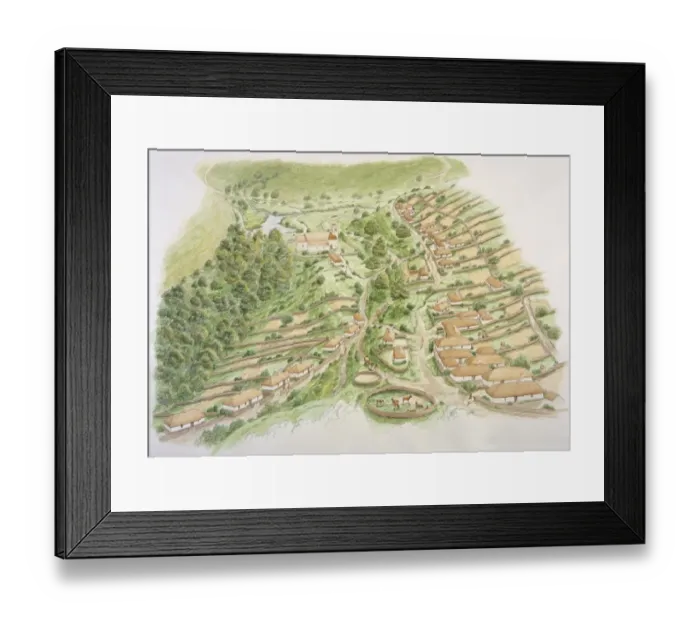 Framed Print : Wharram Percy Medieval Village J050131