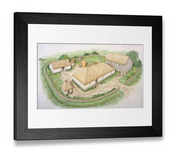 Framed Print : Wharram Percy Medieval Village J050132