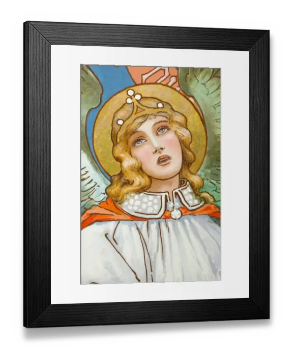 Framed Print : Painted ceiling, St Nicholas Chapel, Carisbrooke Castle N080372