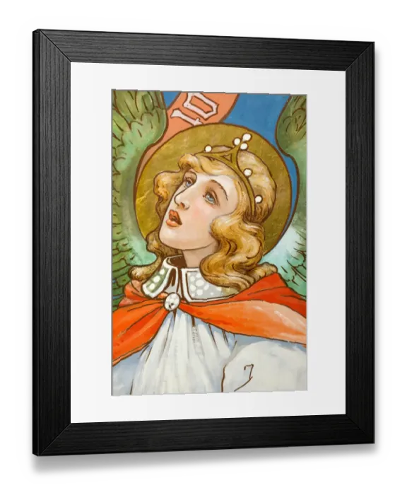 Framed Print : Painted ceiling, St Nicholas Chapel, Carisbrooke Castle N080373