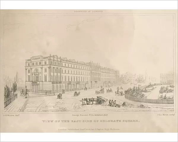 East Side of Belgrave Square, London in 1827 N060024