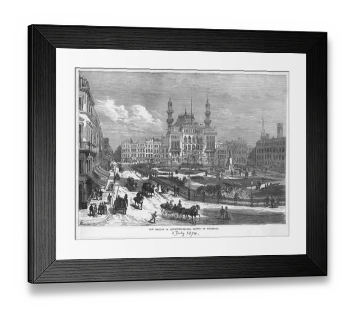 Framed Print : Leicester Square, London 1874 N060028