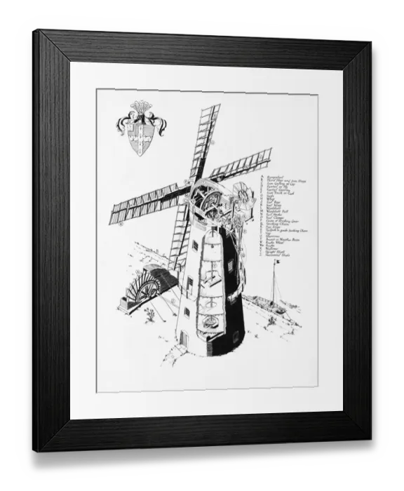 Framed Print : Berney Arms Windmill MP_BAW0003 Framed Print : Berney Arms Windmill MP_BAW0003