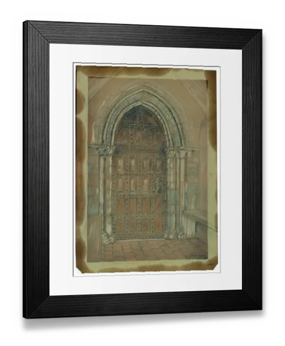 Framed Print : Church Door, Shere MD41_00051