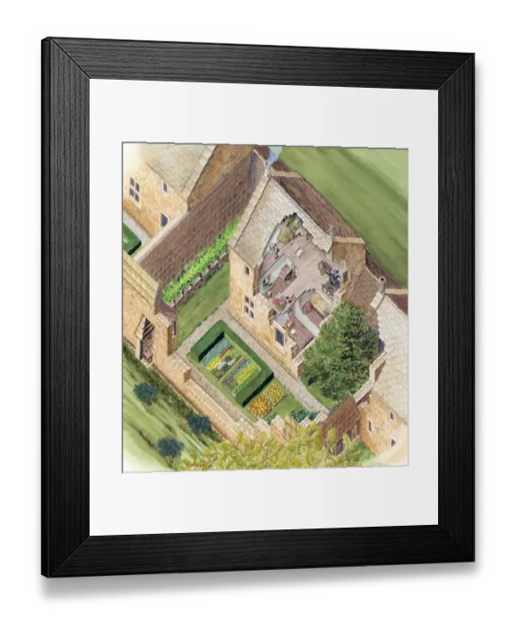 Framed Print : Cell 8, Mount Grace Priory IC068_004 Framed Print : Cell 8, Mount Grace Priory IC068_004
