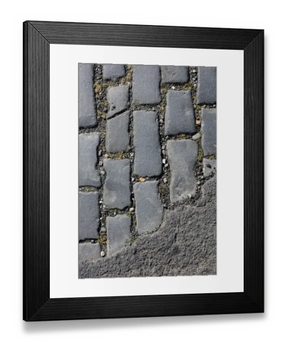 Framed Print : Cobbles and Tarmac DP174483