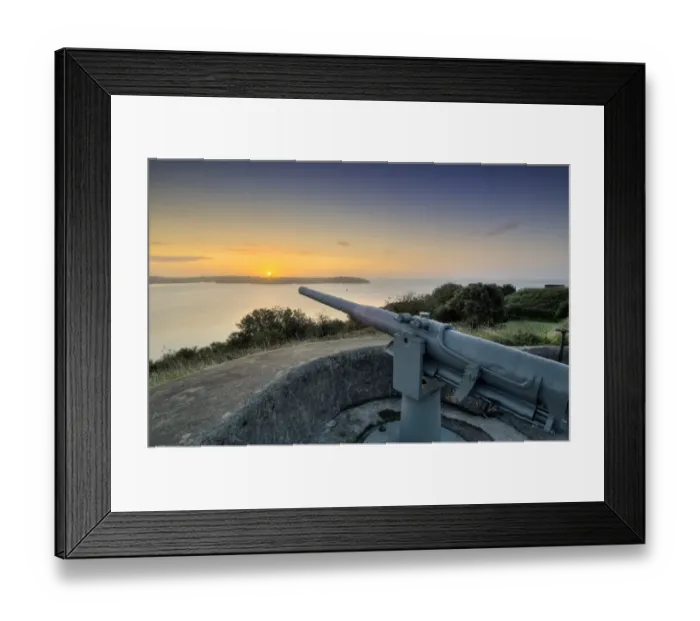 Framed Print : Gun at Pendennis Castle N080441