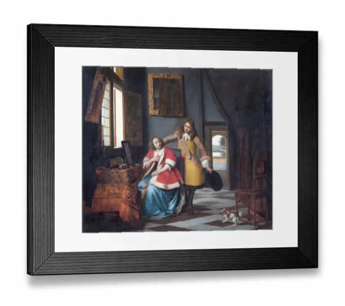 Framed Print : De Hooch - The Intruder N070536 Framed Print : De Hooch - The Intruder N070536