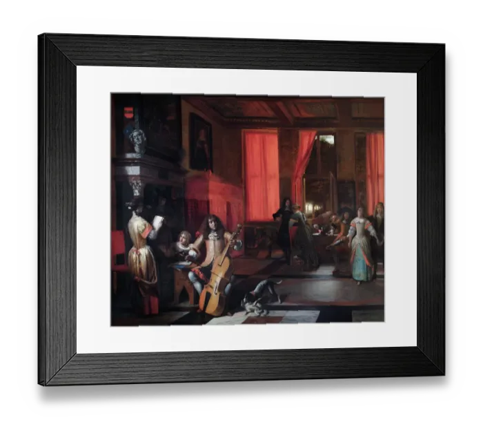 Framed Print : De Hooch - A Musical Party N070685