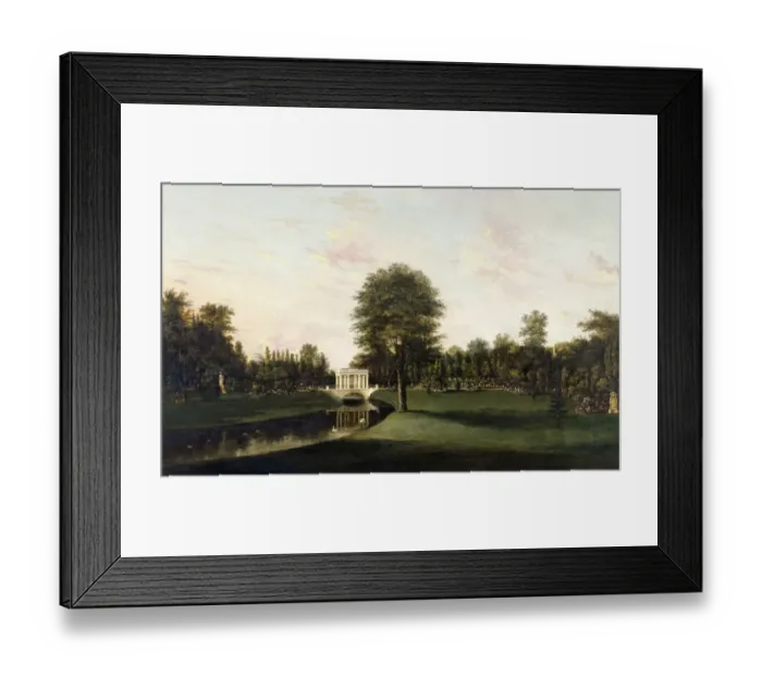 Framed Print : Tomkins - Audley End Garden The Tea Bridge J950037