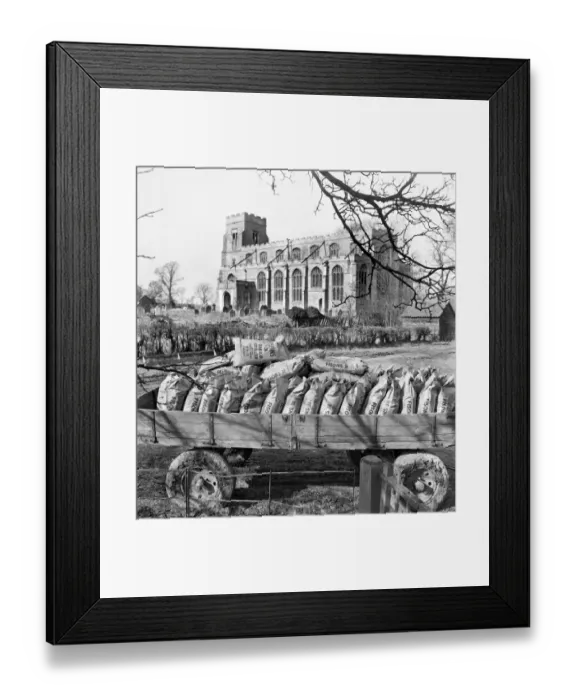 Framed Print : St Nicholas Church, Denston, Suffolk a081656