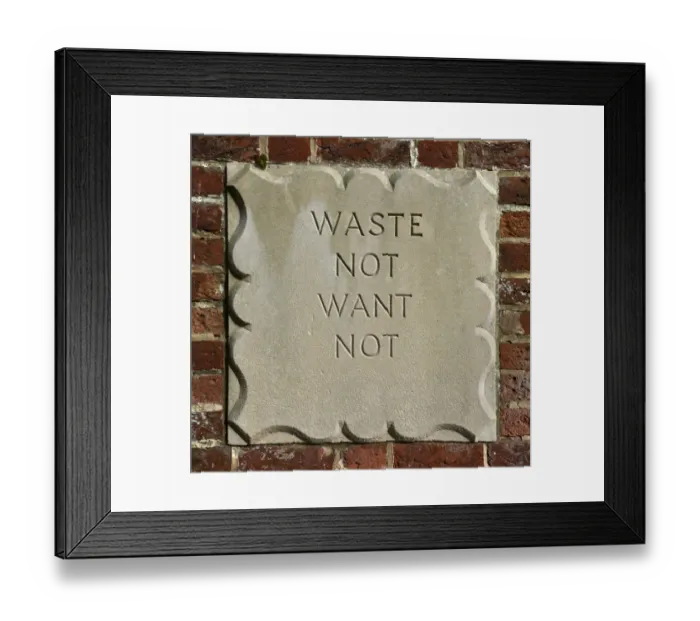 Framed Print : Waste not want not DP139382