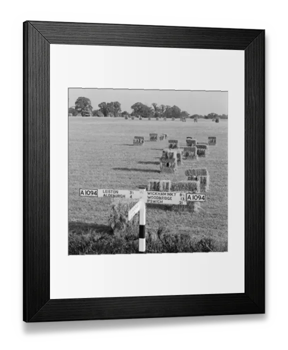 Framed Print : Rural road sign a082141