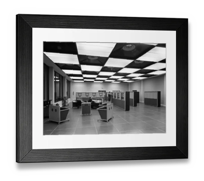 Framed Print : Computer Room, Concord House JLP01_08_062331
