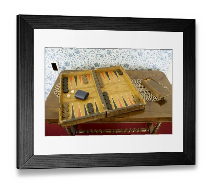Framed Print : The Darwins Backgammon board game N080515
