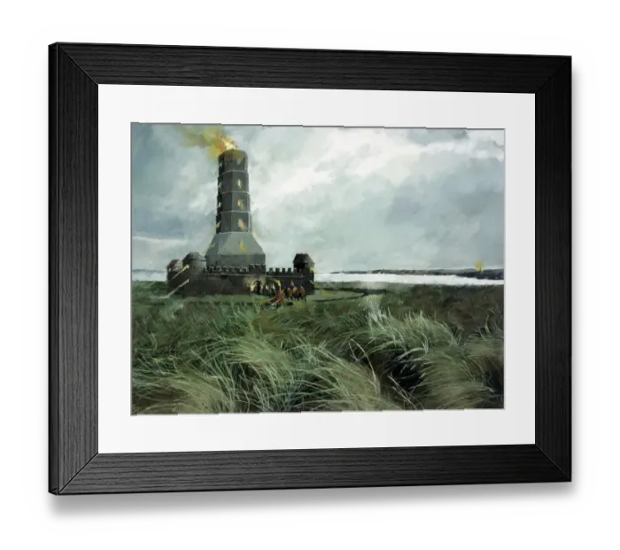Framed Print : Roman signal station, Scarborough J000083 Framed Print : Roman signal station, Scarborough J000083