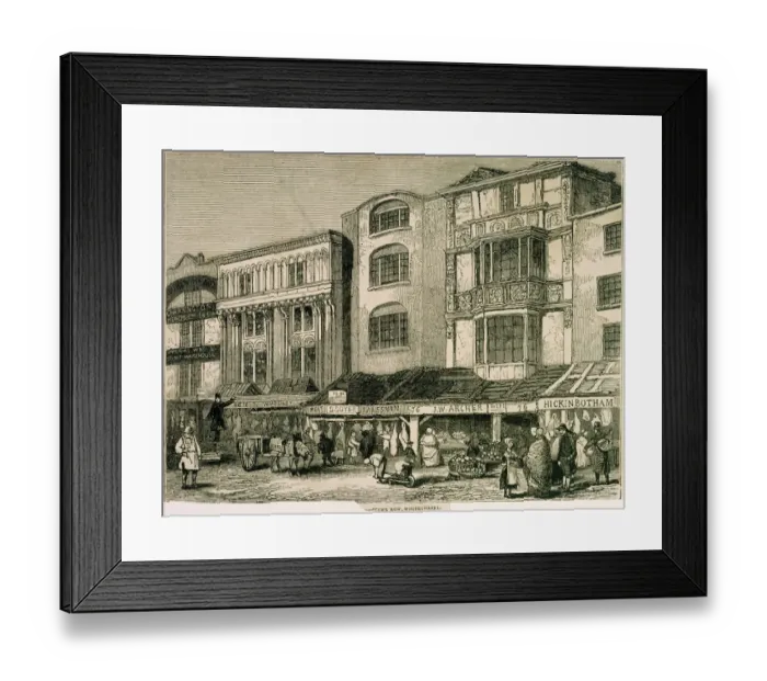 Framed Print : Butcher Row, Whitechapel in 1850 J000141 Framed Print : Butcher Row, Whitechapel in 1850 J000141