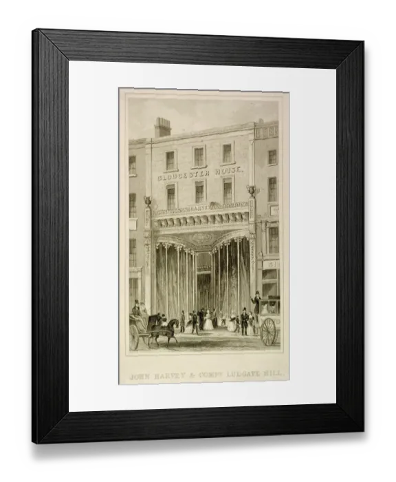 Framed Print : John Harvey & Co Ludgate Hill 1840 J000142 Framed Print : John Harvey & Co Ludgate Hill 1840 J000142