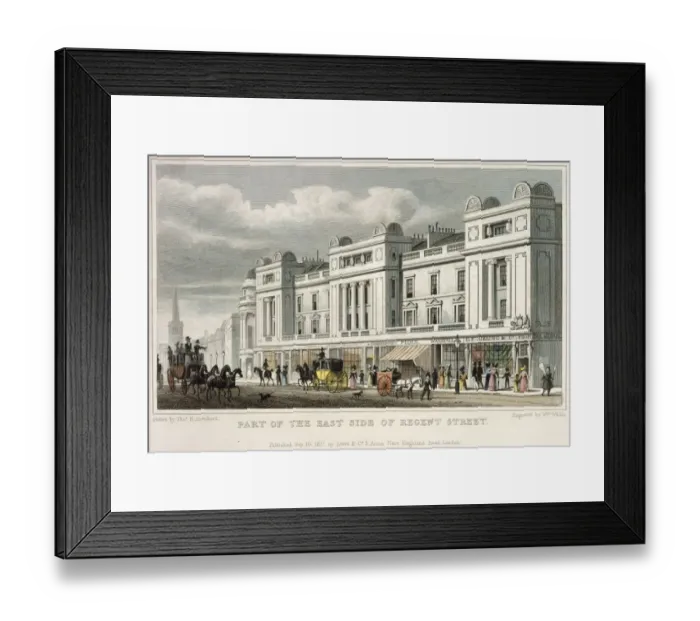Framed Print : Part of the East Side of Regent Street 1827 J000144