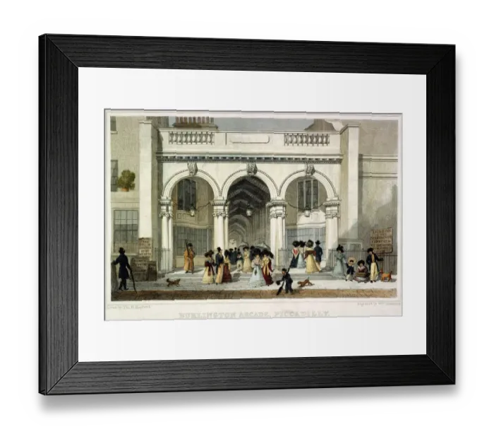 Framed Print : Burlington Arcade, Piccadilly 1827 J000145 Framed Print : Burlington Arcade, Piccadilly 1827 J000145